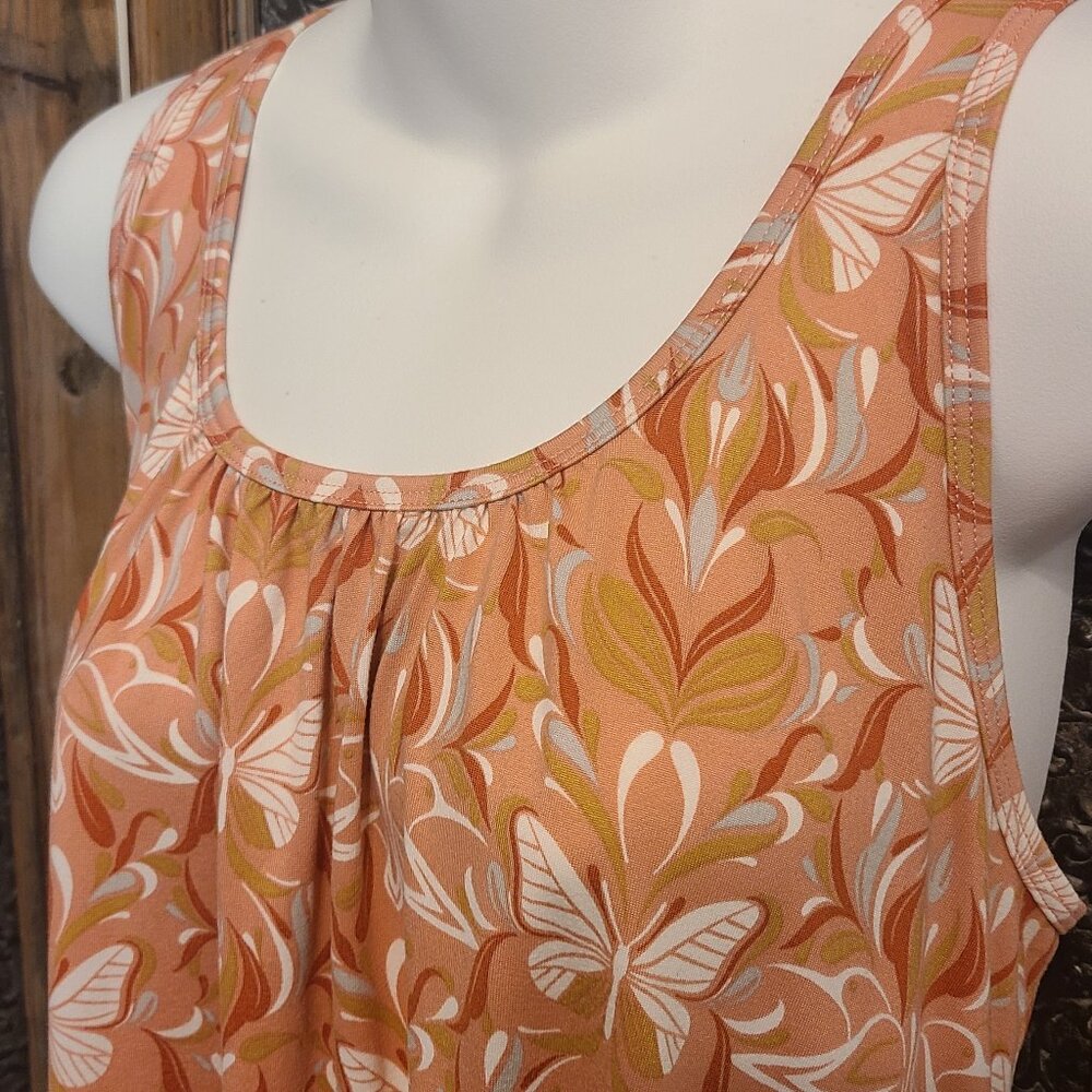Sleeveless Butterfly Print Dress – Unbranded – Size Large - Picture 2 of 3